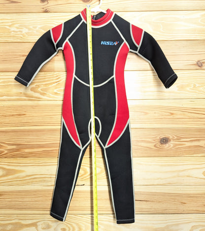 HiSea Full Red Kids Children's 2.5mm Wetsuit Scuba Dive Snorkel Size 4 Girl Boy17