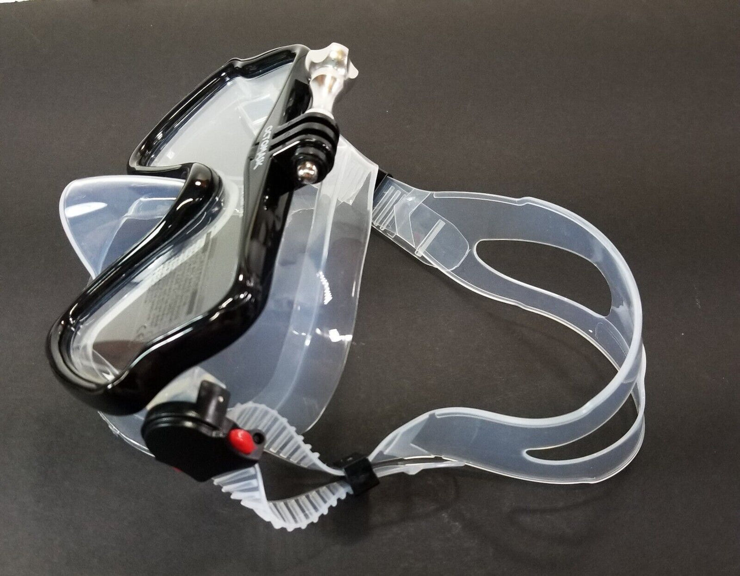 NEW Octomask Frameless Scuba Dive Mask GoPro Hero Camera Mount Black / Clear