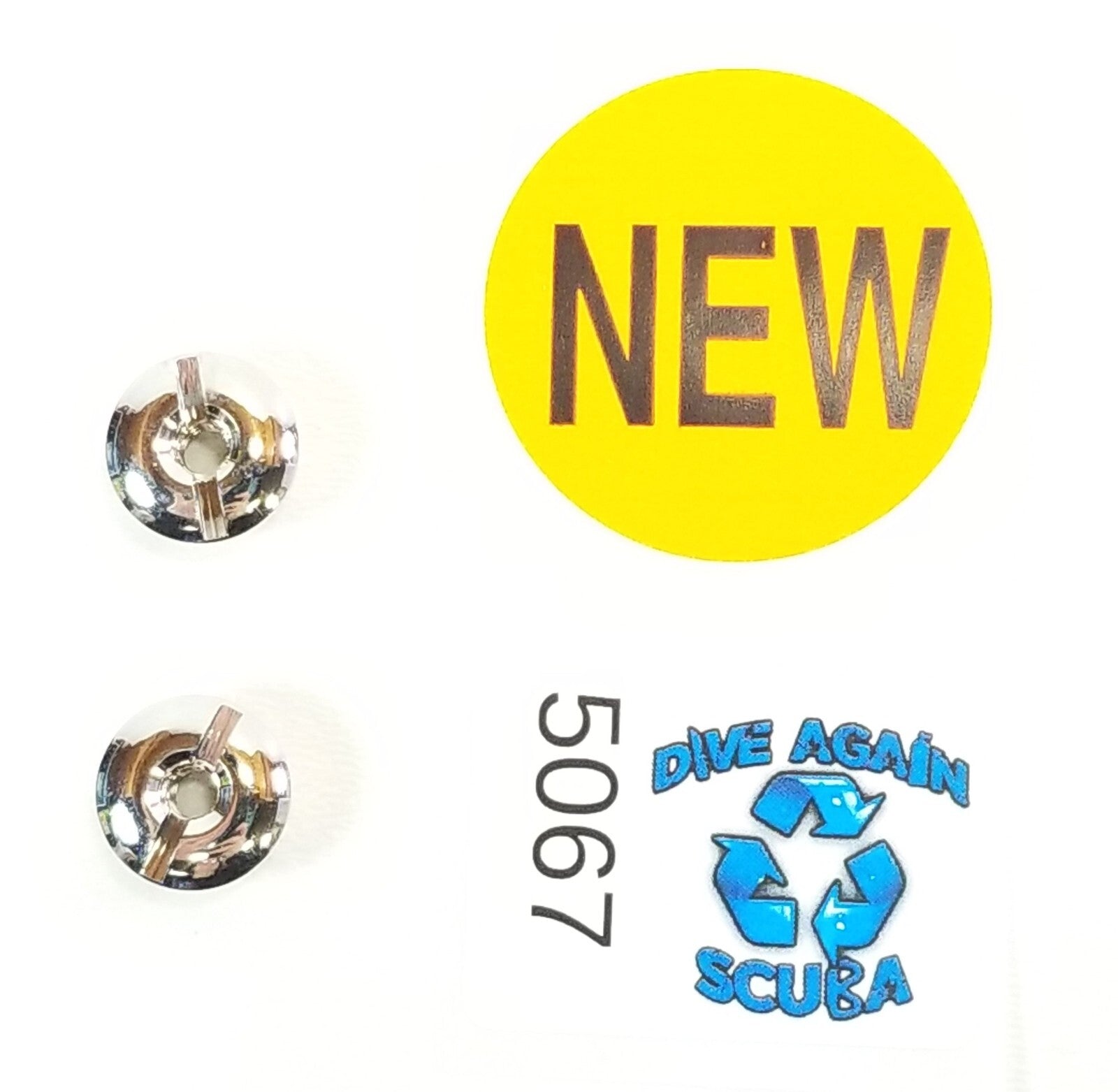 2x Scuba Dive Tank Valve Handwheel Nut Stainless Steel 3/16" - 24 Threads K J4