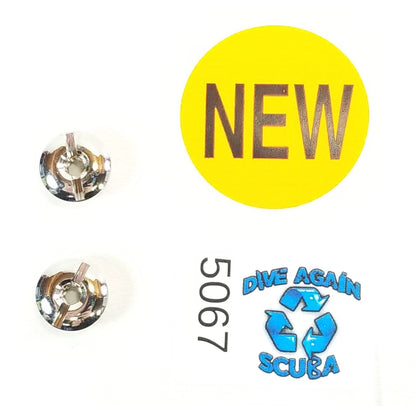 2x Scuba Dive Tank Valve Handwheel Nut Stainless Steel 3/16" - 24 Threads K J4