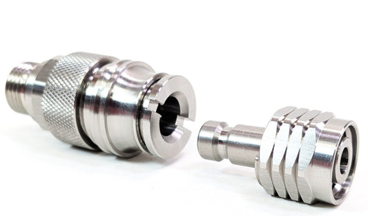 QD Quick Disconnect 2nd Stage Regulator Hose 2 Piece Adapter Set Stainless Steel0