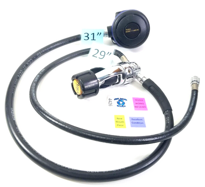 Tusa Imprex Yoke 1st + 2nd Stage Regulator Set SCUBA Diving + Inflator Hose