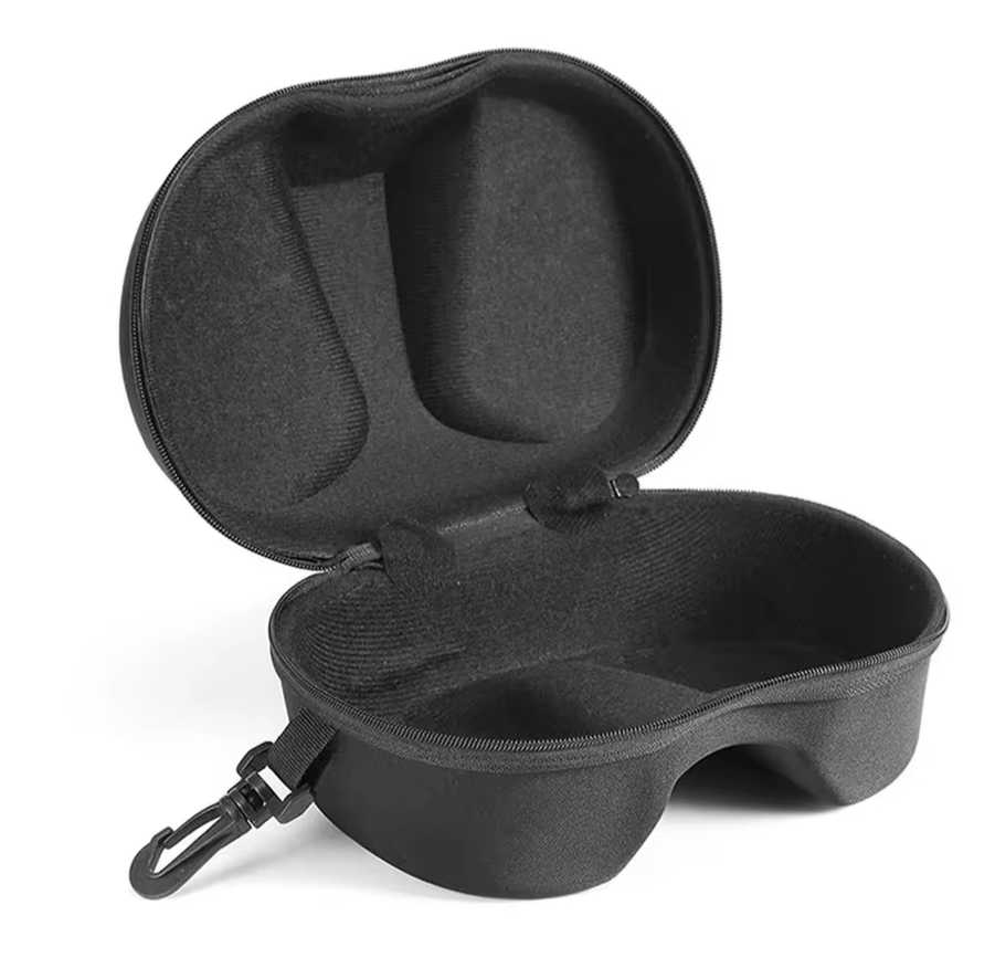 Padded Soft Scuba Dive Snorkel Mask Goggles Zipper Case Sorage Box Pouch + Clip0