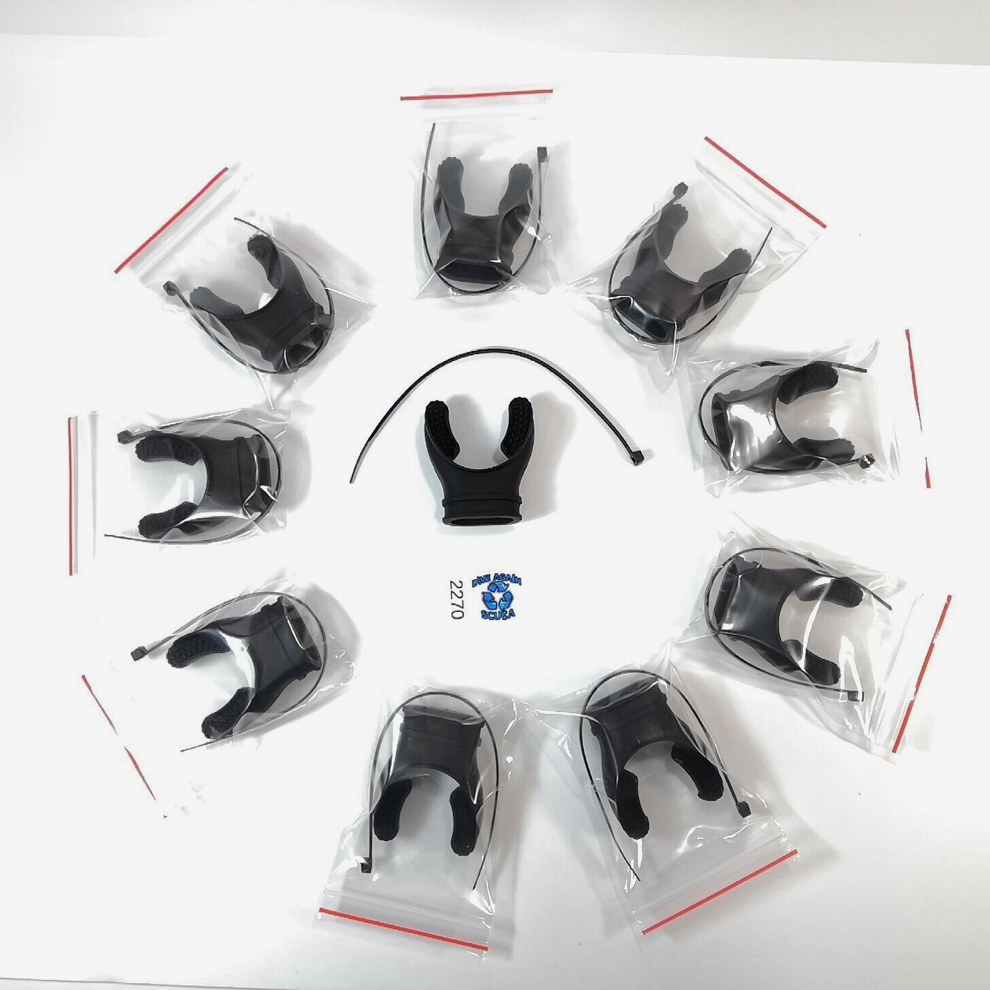 10x Long Bite Mouthpiece Lot Scuba Diving Snorkel 2nd Stage Regulator USA0