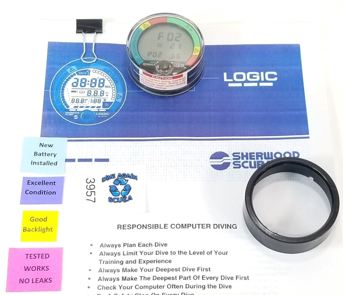 Genesis Resource Nx Puck Scuba Dive Diving Computer Module Air & Nitrox2