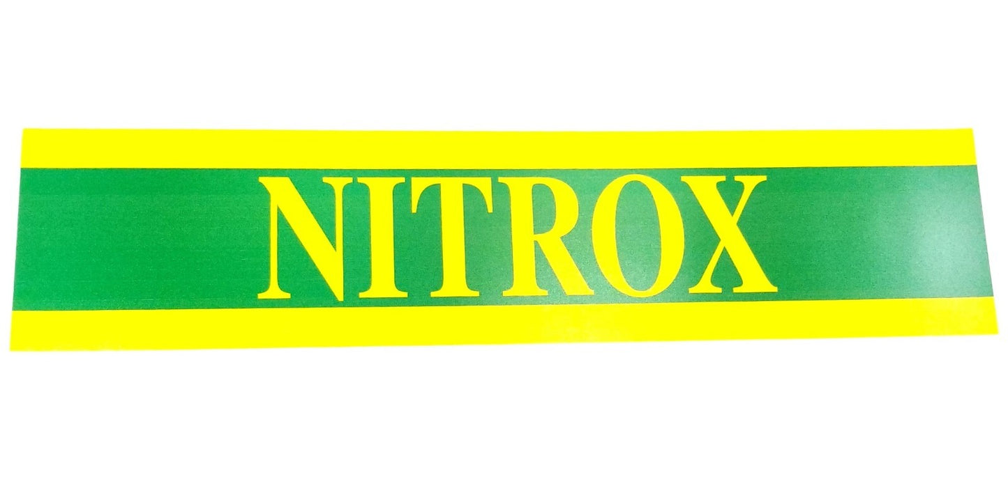 25" X 6" Nitrox Sticker Decal Tank Wrap Scuba Diving Enriched Air Yellow Green0