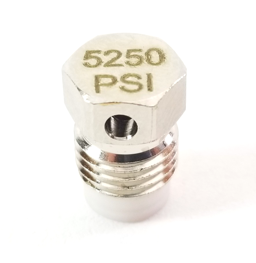 Blue Steel 3/8" Burst Disc Scuba Dive Tank Valve 5250 / 3180, 3442 psi Paintball0