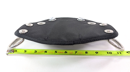 Scuba Dive BCD Butt Plate + Book Screws, Clip Loops Harness Board Sidemount Tech12