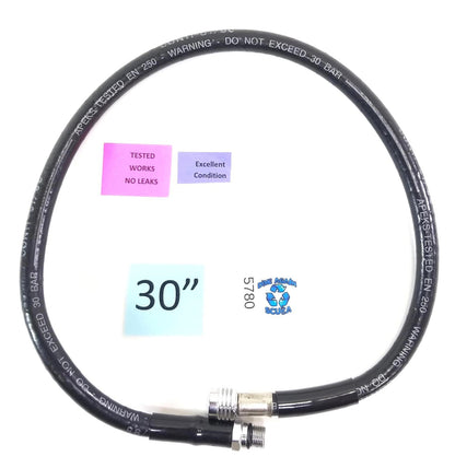 Apeks 30" Regulator Hose with 1/2" Threads Scuba Dive Diving Low Pressure #57800