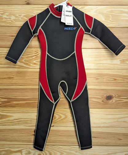 HiSea Full Red Kids Children's 2.5mm Wetsuit Scuba Dive Snorkel Size 4 Girl Boy8