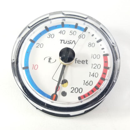 Tusa 200 ft Depth Gauge Puck Module Scuba Dive + Max Depth Gauge           #4466