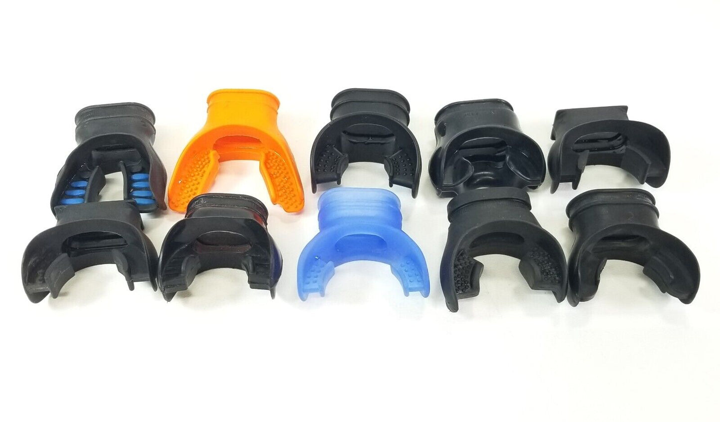 10x MouthPiece Lot Scuba Diving Snorkel 2nd Stage Regulator  USED Mouth Piece