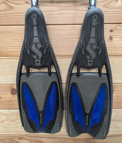 Scubapro Jet Sport Full Foot Scuba Dive Snorkel Fins Size 5-6 XS X-Small Blue1