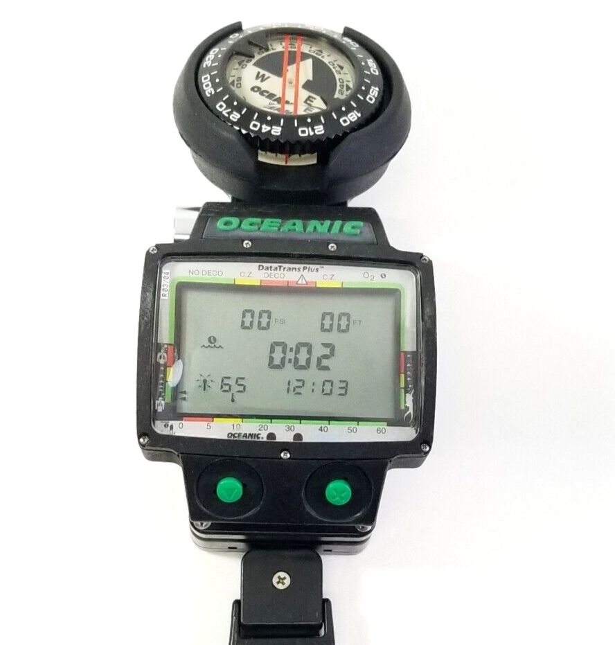 Oceanic DataTrans Plus Wireless Nitrox Scuba Dive Computer Data Trans Retractor