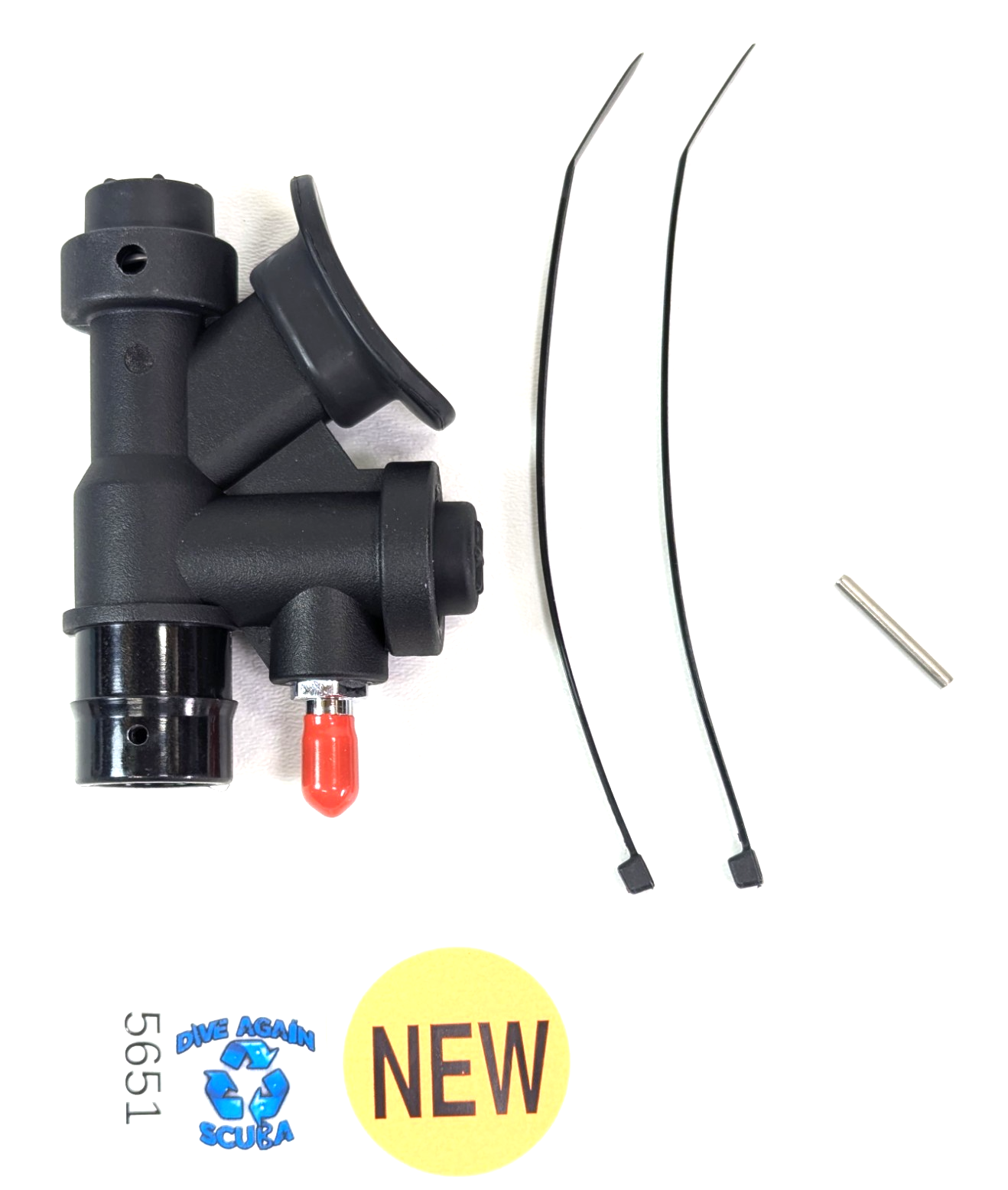 NEW BCD K Oral Power Inflator Scuba Dive Universal 45 Degree, Fits 1" Hose BC0