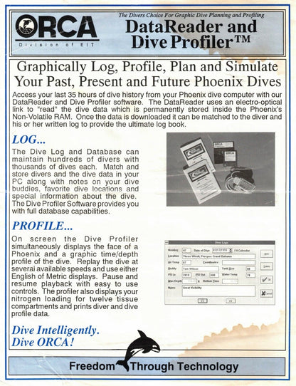 Orca Marathon, Skinny Dipper, Mark II Scuba Dive Computer Printed Manual