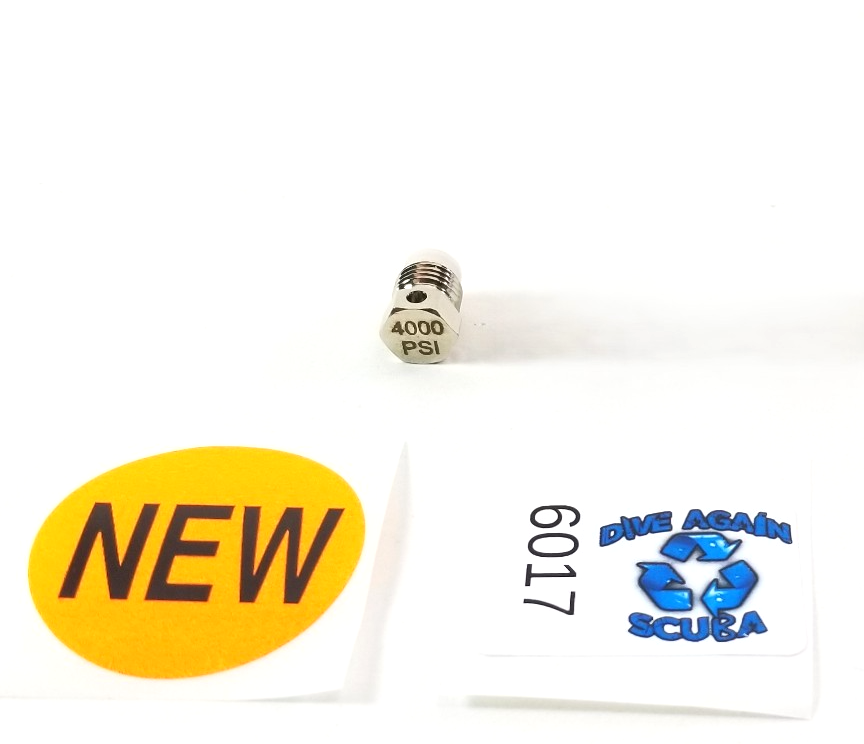 Blue Steel 3/8" Burst Disc Scuba Diving Tank Valve 4000 / 2400 psi Paintball K J2