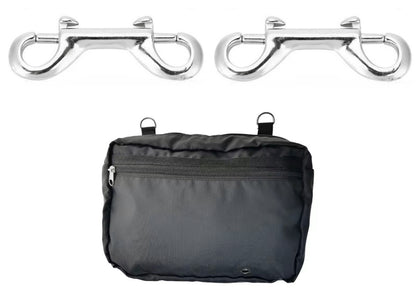 Sidemount BCD Butt Storage Pocket Case + Stainless Steel Clip Snaps Scuba Dive1