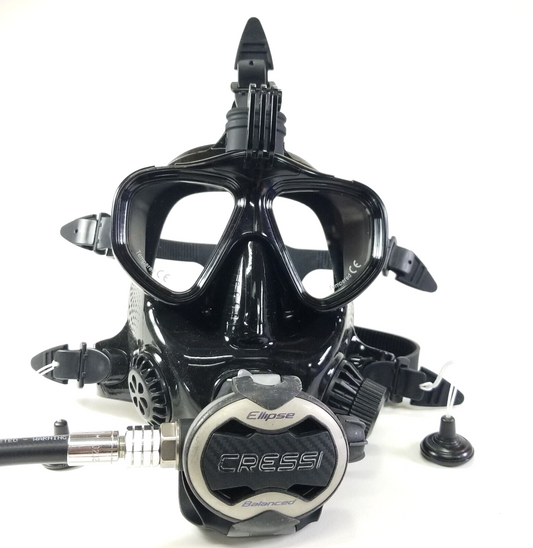 Full Face Scuba Dive Mask Fits Cressi 2nd Stage Regulators T10 AC2 MC9 XS0