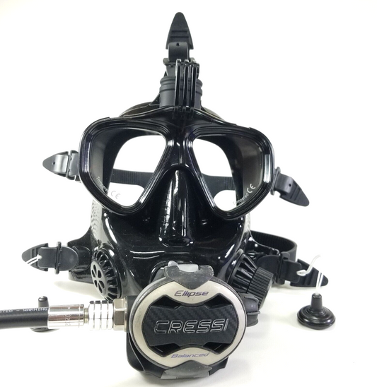 Cressi Full Face Scuba Dive Mask Fits Most 2nd Stage Regulators T10 AC2 MC9 XS