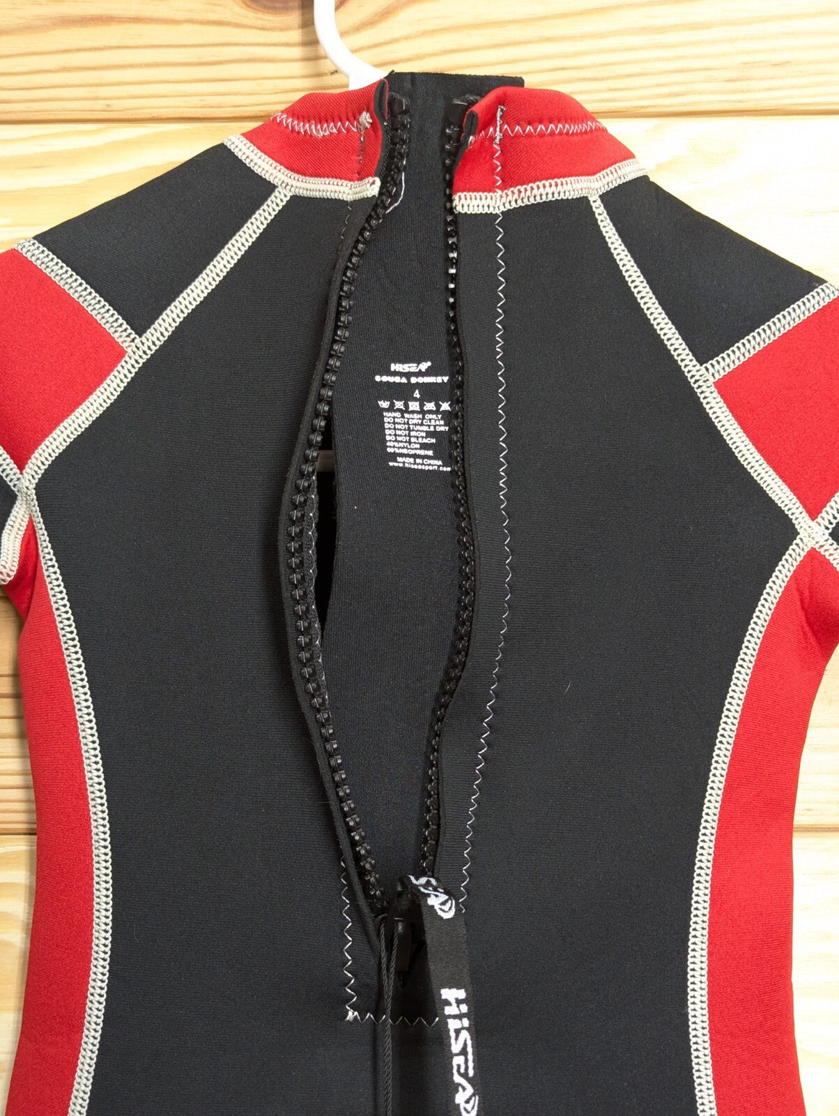 HiSea Full Red Kids Children's 2.5mm Wetsuit Scuba Dive Snorkel Size 4 Girl Boy14