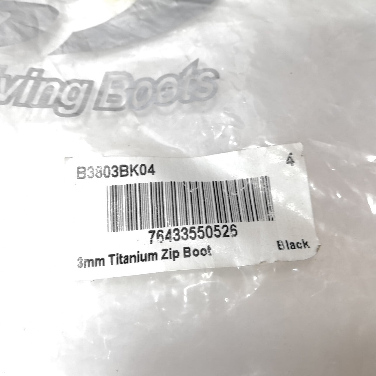 NEW Tilos Titanium Hydro+ Zipper Neoprene Booties Boots 3mm SIZE 4 Scuba Dive3