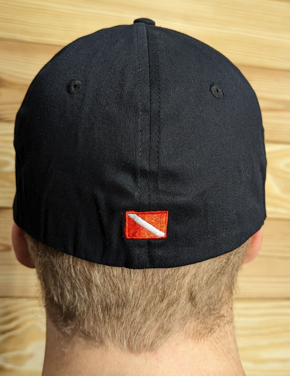 Scuba Dive Flag Embroidered Logo Hat, Baseball Cap, One Size Fits All, Fitted5