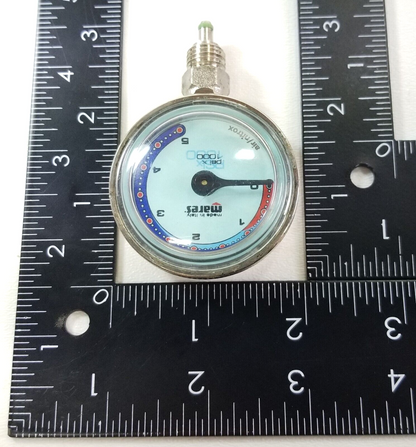 Mares Brass Mini 2" 5000 PSI SPG Pressure Gauge Scuba Dive with HP Spool   #4781