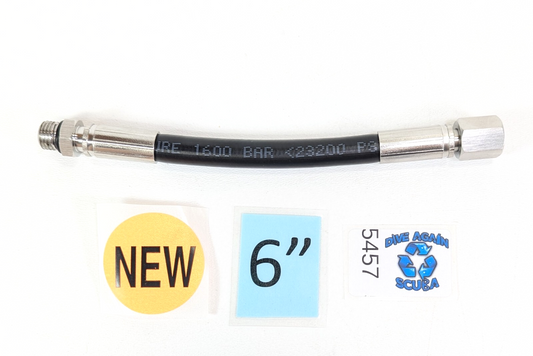 Scuba Dive 6" 15cm High Pressure HP Hose For Oceanic Suunto Scubapro Transmitter0