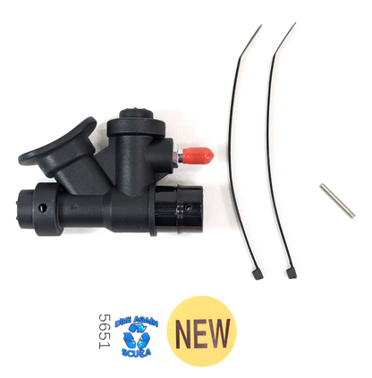 NEW BCD K Oral Power Inflator Scuba Dive Universal 45 Degree, Fits 1" Hose BC2