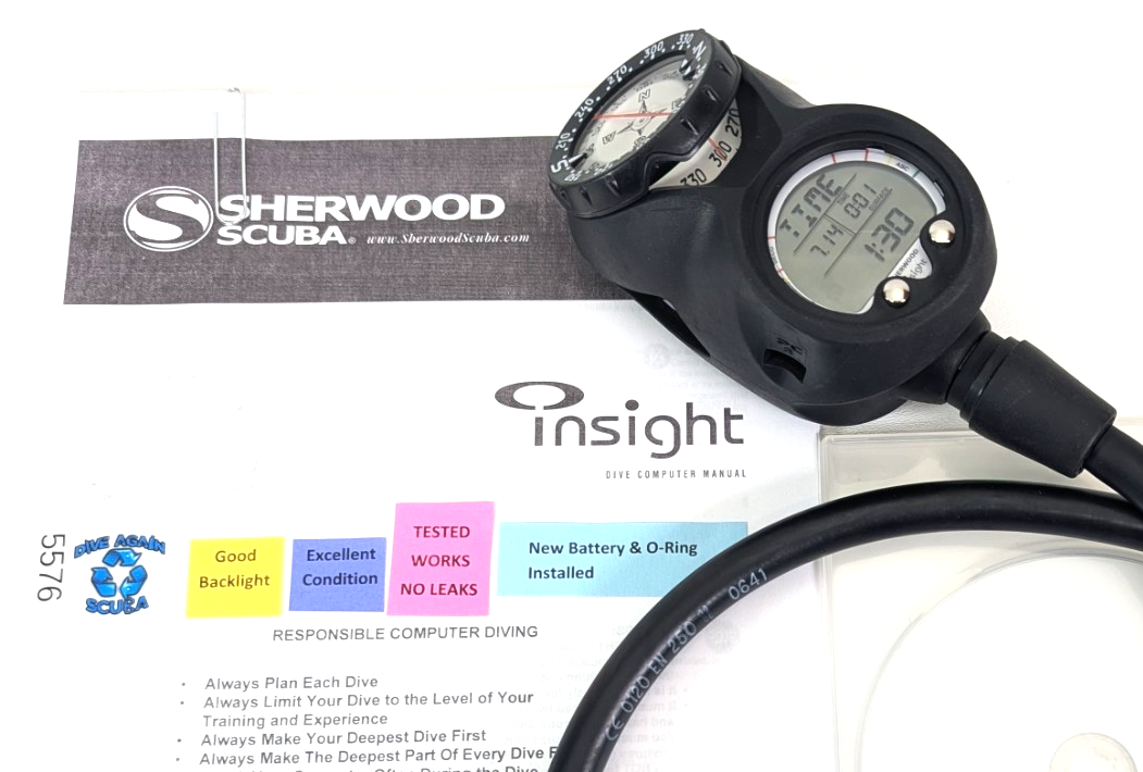 Sherwood Insight 3 Gauge Navigator Console Scuba Dive Diving Computer Air Nitrox0