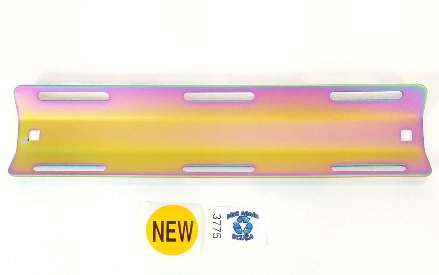 Titanium Single Tank Adapter Scuba Tech Dive Backplate 3 Slot 12" x 2 3/4" BCD3