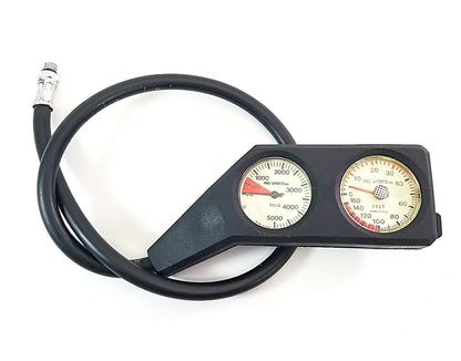 Scubapro Scuba Dive 2 Gauge Console 5000 SPG Pressure Gauge 160ft Depth    #59082