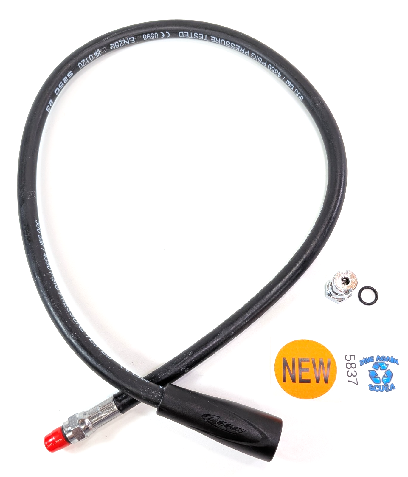 NEW Aeris Atmos ai 1 & 2 Scuba Dive Computer Quick Disconnect Hose + Adapter0