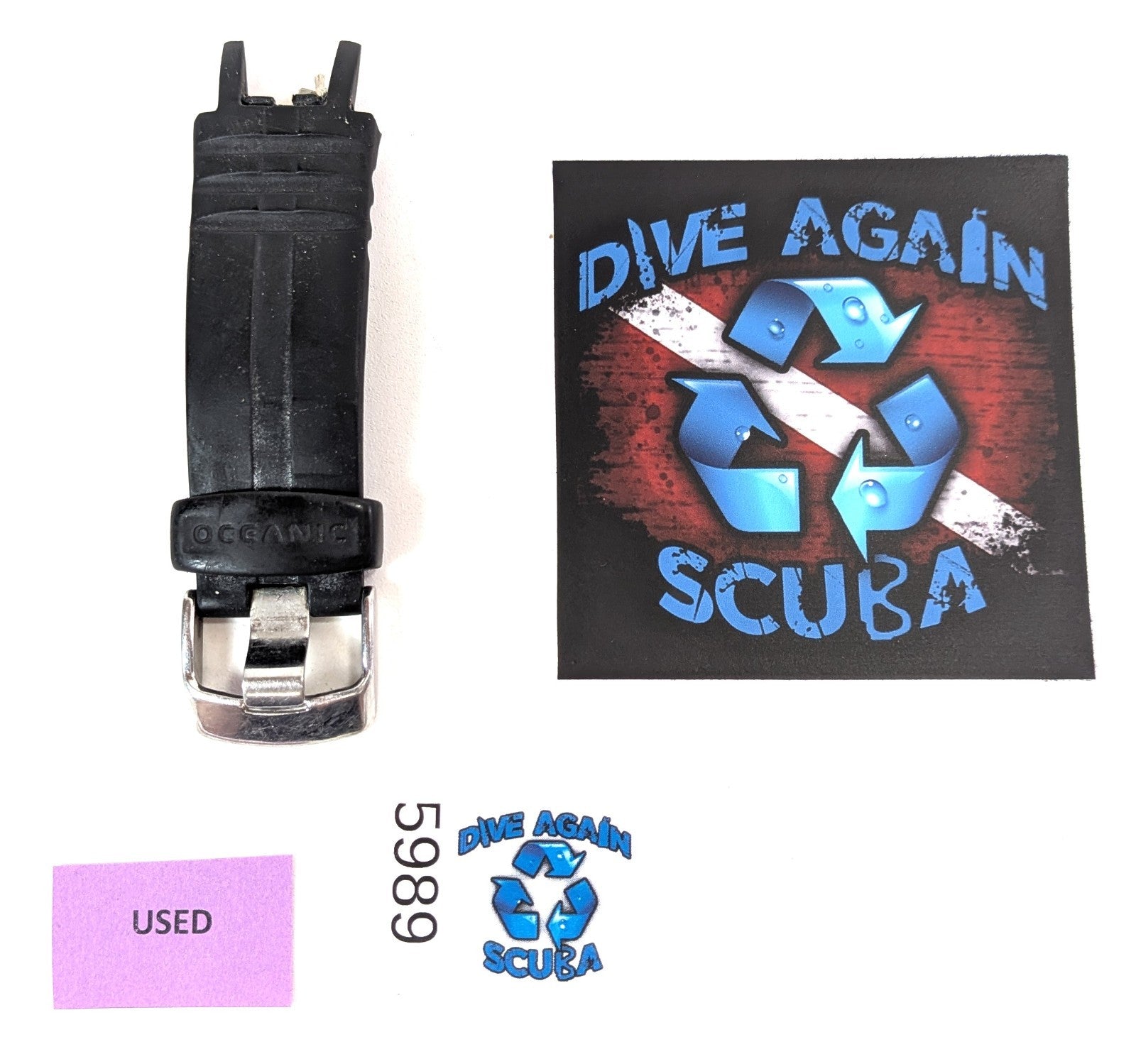 Oceanic Wrist Strap Part OCS, OCi, F.11 F11 Scuba Dive Computer Watch Band #59890