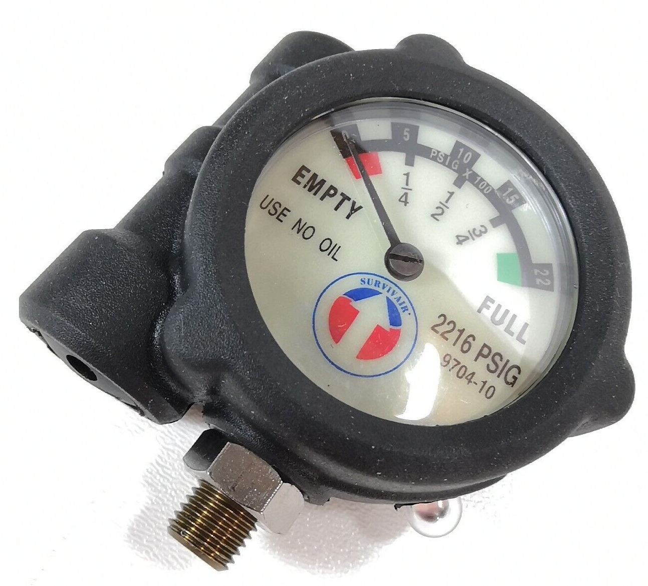 Survivair SCBA Resipirator 9704-10 Pressure Gauge Visual Alarm Light 2216 PSIG3