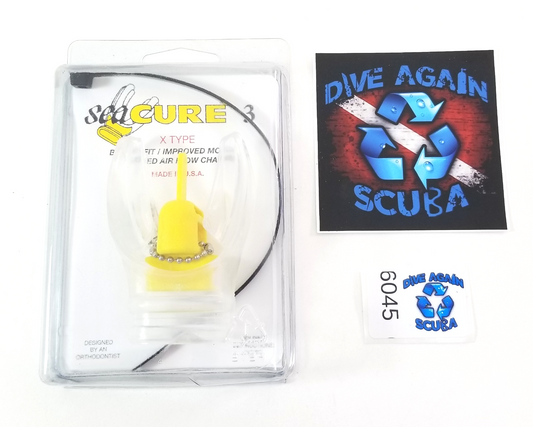 Scuba Diving SeaCURE X Type Moldable Mouthpiece Clear 3 NEW Mouth Piece0
