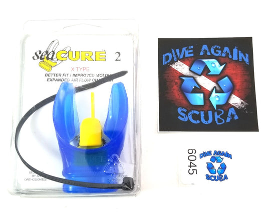 Scuba Diving SeaCURE X Type Moldable Mouthpiece Blue 2 NEW Mouth Piece0