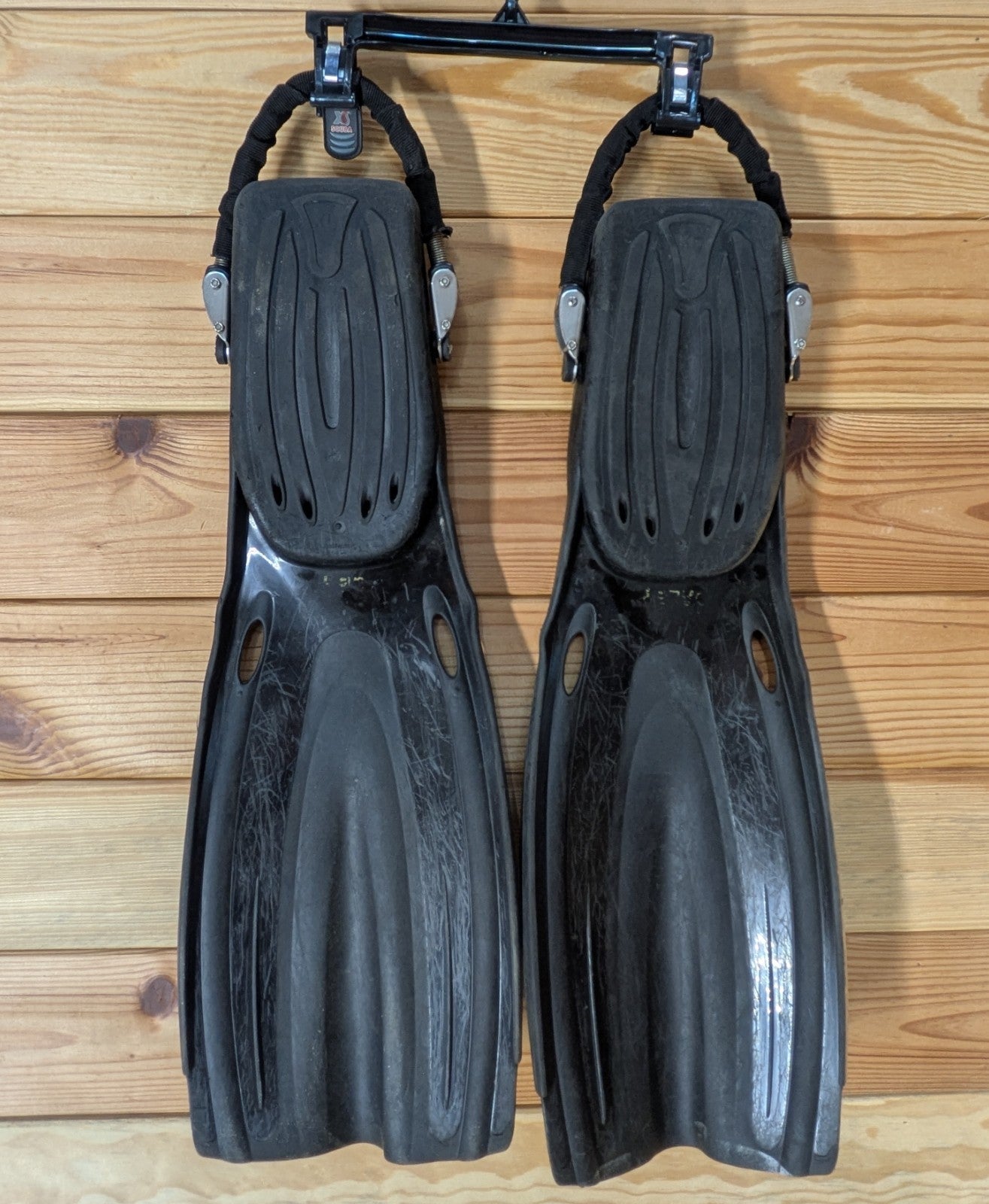 Oceanic Viper Open Heel Dive Snorkel Fins Flippers XL - XS Scuba Spring Straps1