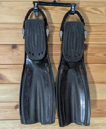 Oceanic Viper Open Heel Dive Snorkel Fins Flippers XL - XS Scuba Spring Straps1