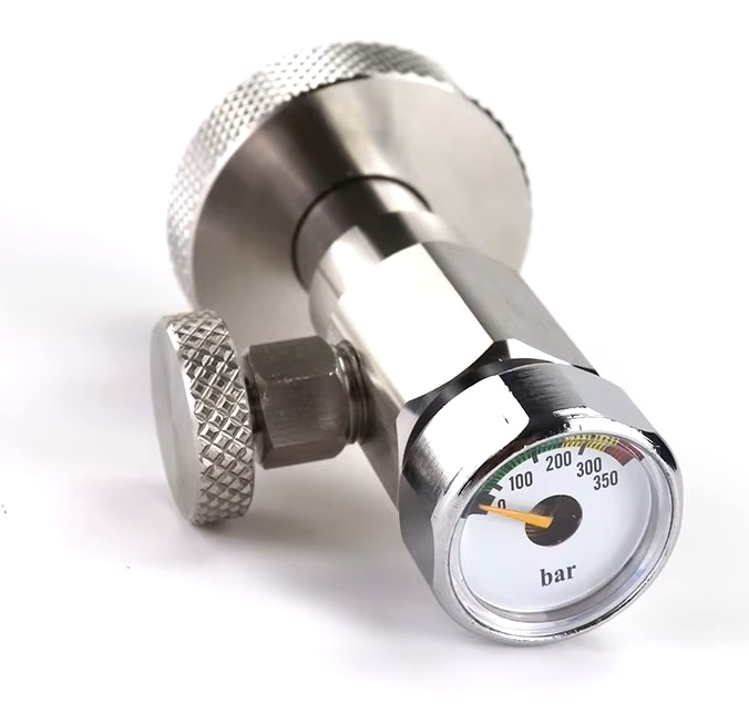 Scuba Dive Compact Travel DIN Tank Cylinder Pressure Checker 350 Bar Check Gauge2