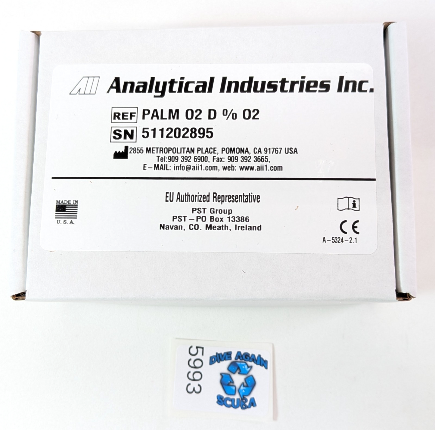 Analytical Industries Palm O2 Remote Handheld Oxygen / Nitrox Analyzer 0-100% O25