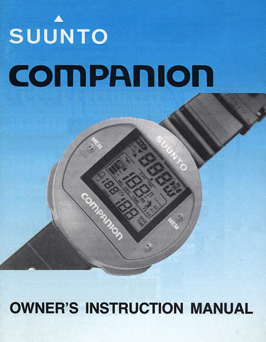 Suunto SeaQuest Companion Scuba Dive Computer Printed Manual Sea Quest0