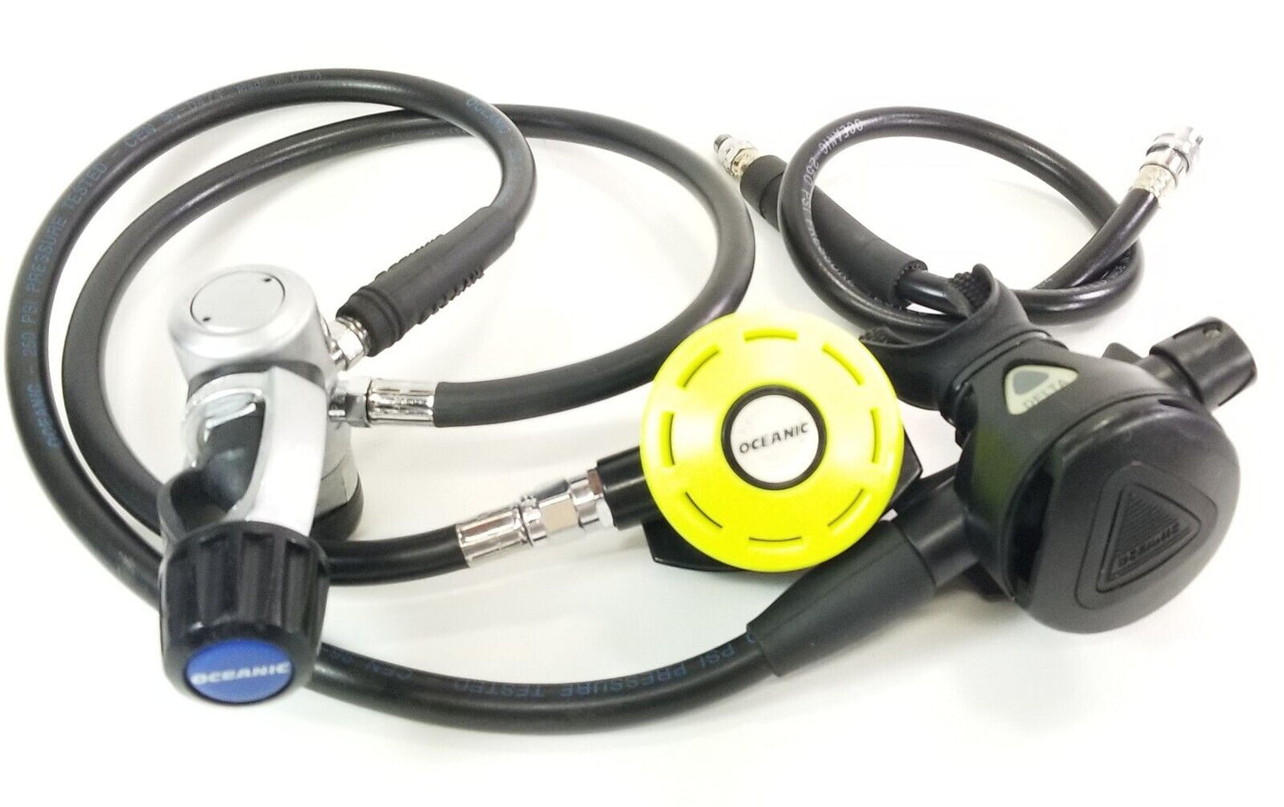 Oceanic Delta 2 Complete Scuba Dive Adjustable Regulator Set Yoke 1st Stage Octo