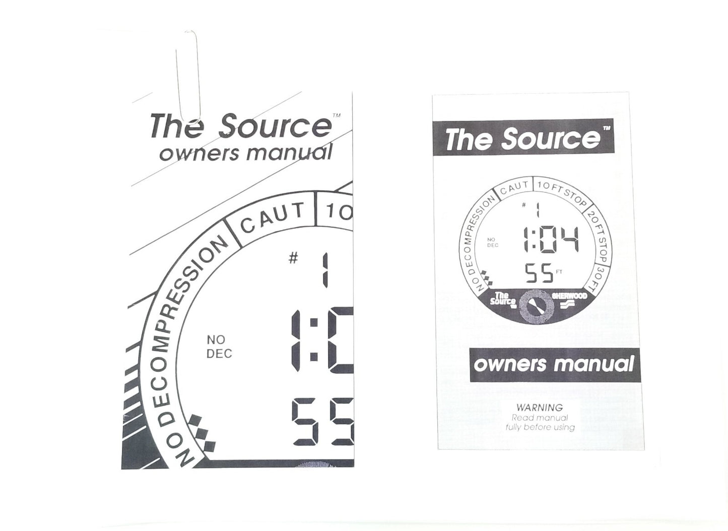 Sherwood Scuba The Source Dive Computer Printed Manual (Genesis)2