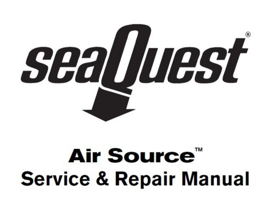 SeaQuest Air Source Service & Repair Manual Printed 22 Page Scuba Dive Aqua Lung0