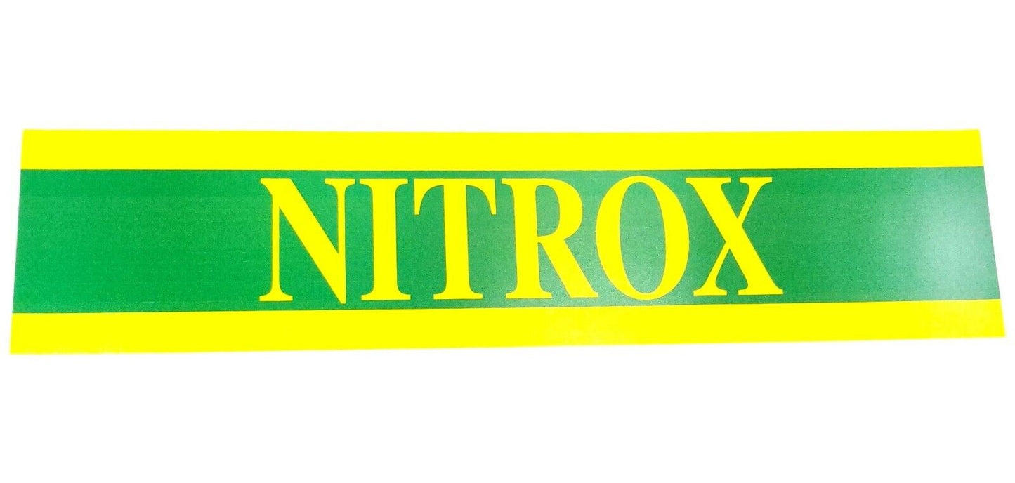 25" X 6" Nitrox Sticker Decal Tank Wrap Scuba Diving Enriched Air Yellow Green