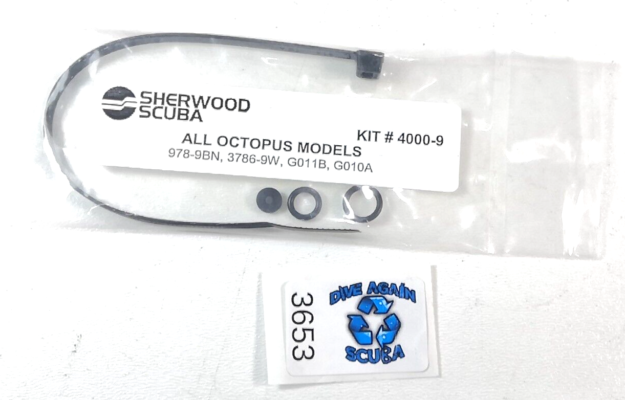 Sherwood Scuba Dive Service Kit 4000-9, 978-9BN, 3786-9W, G011B, G01A, Octo 2nd1