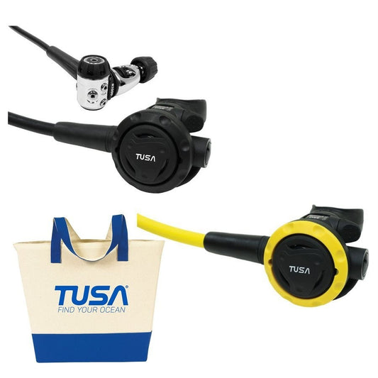 Tusa RS1001 Regulator Package Scuba Dive R1000 Yoke 1st Stage, S0001 2nd, + Octo0