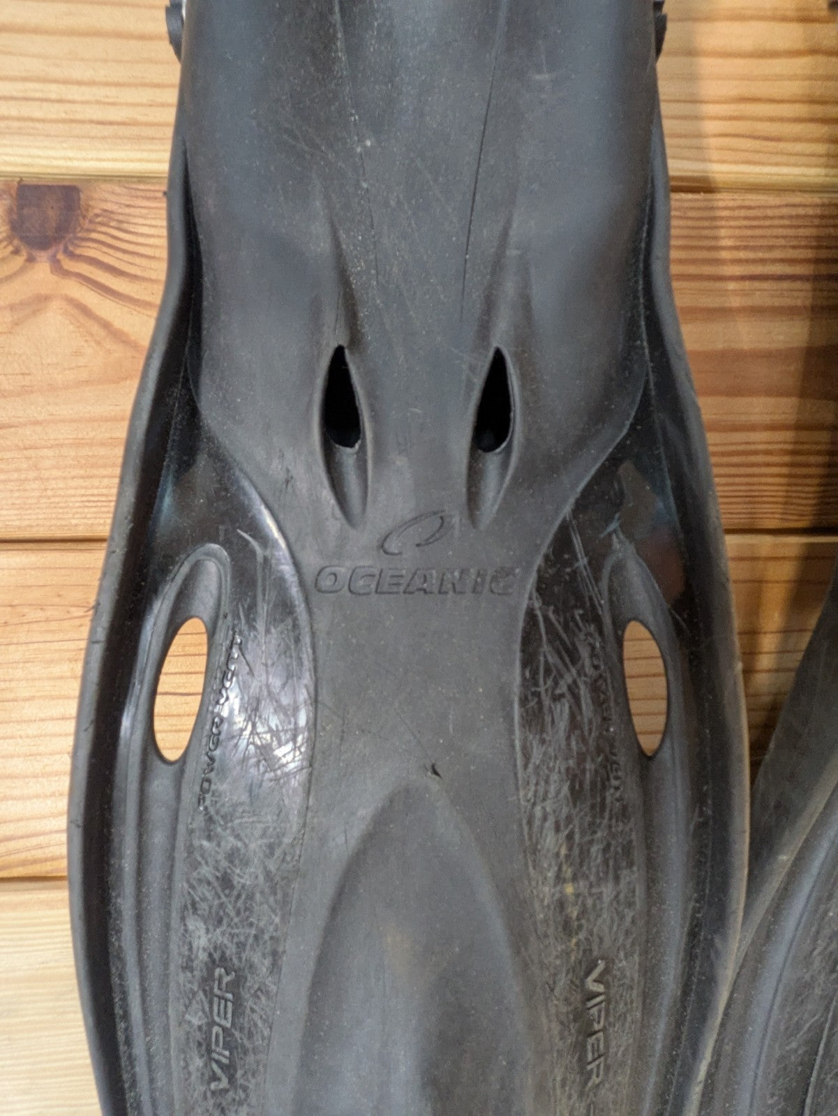 Oceanic Viper Open Heel Dive Snorkel Fins Flippers XL - XS Scuba Spring Straps3